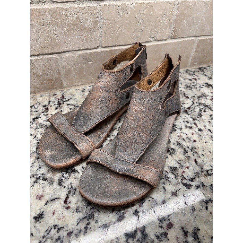 Bed Stu Soto Sandals Size 40 Taupe Mason Open Toe Gladiator Ankle Rustic Shoes